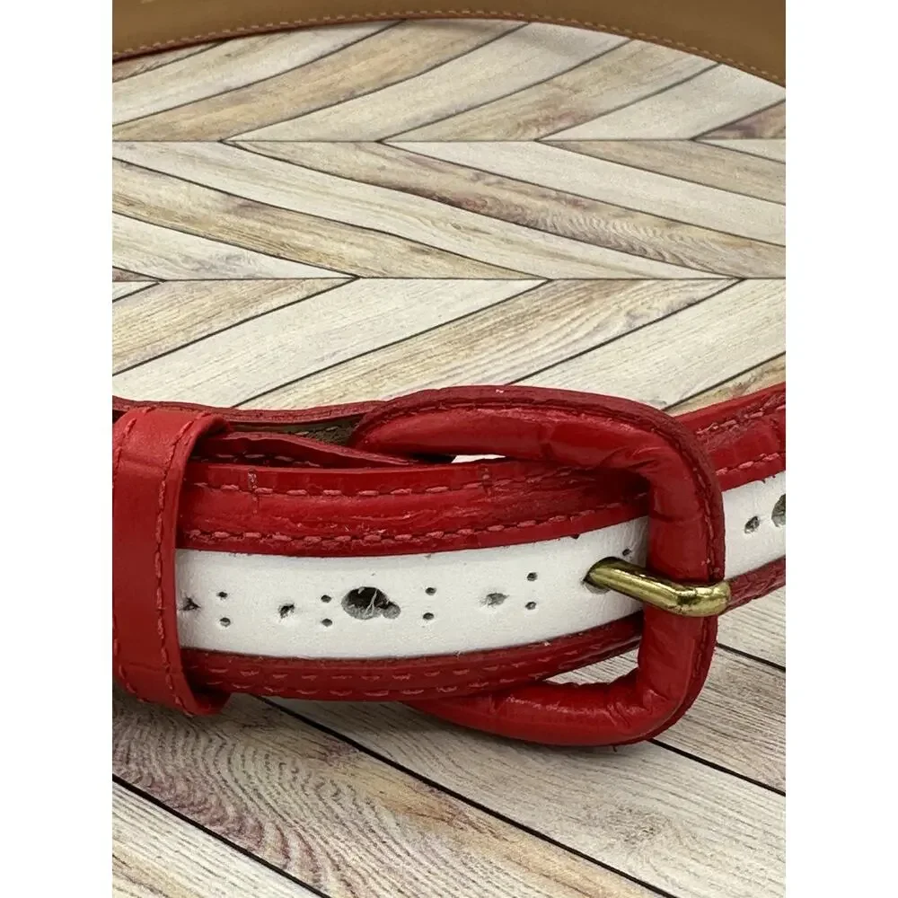 Nordstrom Red and White Women's Belt - Picture 5 of 6